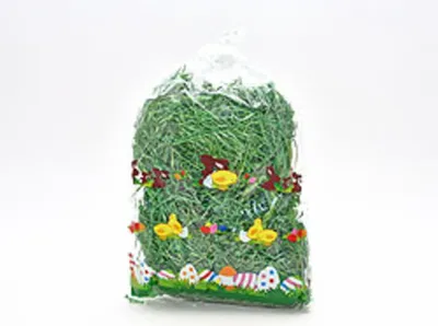 Produktbild von Grünes Ostergras Holzwolle 50g im Beutel – Ideal zum Füllen von Osterkörben und für Frühlingsdekorationen