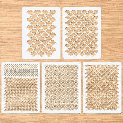 Produktbild von Kunstgezichtsverf Schablonen Set - 5 Stücke - 20x15cm - Herstellbar - Dauerhaft Kunststoff