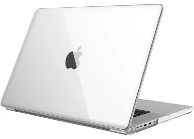 Produktbild von FINTIE Schutzhülle kompatibel mit MacBook Pro 16 Zoll M5 M4 M3 M2 M1 Pro/Max (2026/2024/2023/2021) – Hartschale, dünn, Schutzhülle aus leichtem Kunststoff, transparent, kristallklar