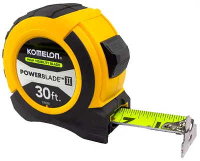 Obrázok produktu pre Komelon 52430; Meracia páska Powerblade II, puzdro z ABS plastu, 76,2 x 2,7 cm, žltá/čierna