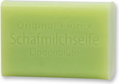 Produktbild von Florex Schafmilchseife - Lindenblüte - wohltuende Wirkung und pflegend mit Lindenblüten 100 g