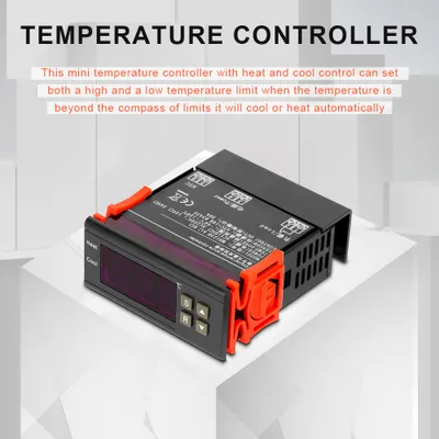 Obrázek produktu pro Digitální regulátor teploty, regulátor teploty, regulátor teploty MH1230A, digitální termostat LED, regulátor teploty LED