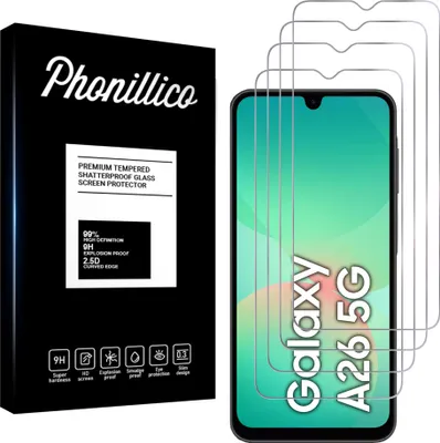 Obrázok produktu pre Tvrdené sklo pre Samsung Galaxy A26 5G [4 ks] Ochranné sklo Fólia proti poškriabaniu odolná Phonillico®