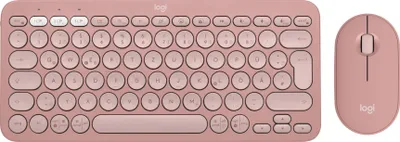 Immagine prodotto di Logitech 920-012205 - Senza fili - RF Wireless + Bluetooth - Interruttore a forbice - QWERTY - Rosa - Mouse incluso