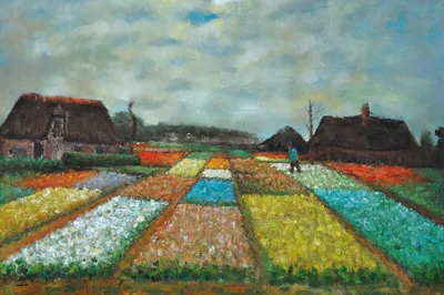Obrázok produktu pre Vincent Van Gogh Art Print Obraz - Tulipánové polia, 1883 (80 x 120 cm)