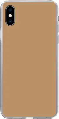 Produktbild von MuchoWow® Handyhülle Schutzhülle Hülle für Telefoonhoesje iPhone Xs Braun - Unifarbener Druck Silikon Softcase Handy Hülle - Handytasche