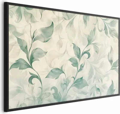 Produktbild von Posterpapier Poster - Watercolor Green-Beige Leaves 60x40 cm Blätter f-H-10016-ao-a