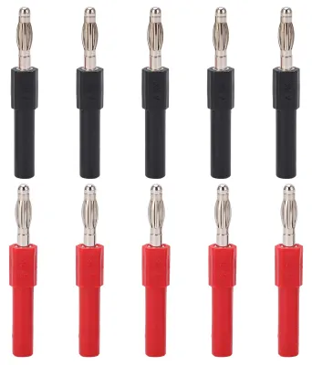 Zdjęcie produktu dla Zestaw 5 sztuk. J.20012. Wtyk bananowy 4 mm do gniazda 2 mm. Adapter do multimetru
