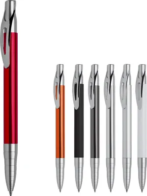 Produktbild von 7x Kugelschreiber / aus Metall / 7 Farben