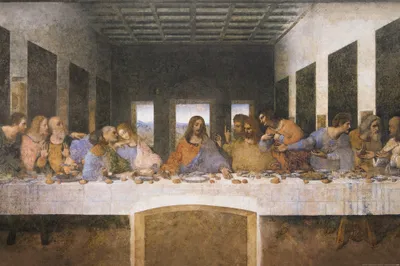 Produktbild von Leonardo Da Vinci Kunstdruck Bild - Das Letzte Abendmahl, 1494-1499 (80 x 120 cm)