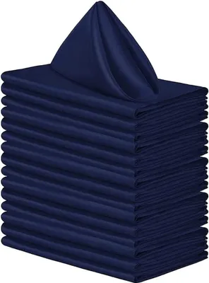 Produktbild von 20 Stück Damast Stoffservietten 43x43cm, Servietten Stoff en Satin Tischservietten Weicher, Servietten Falten für Tischdeko Geburtstag Party Hochzeit Dekoration