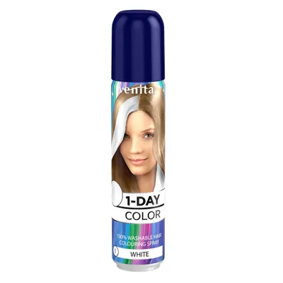 Zdjęcie produktu dla Spray Koloryzujący Do Włosów Venita 1-Day Biały 50 Ml