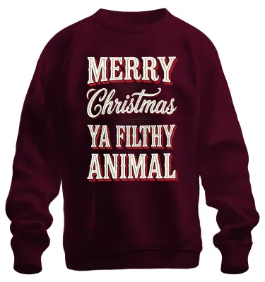 Immagine prodotto di Pullover felpato unisex Merry Christmas, borgogna, XXL