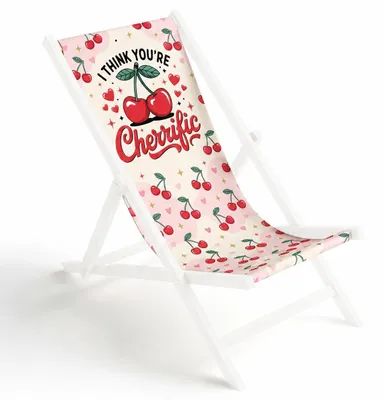 Produktbild von Ersatz-Stoffbezug Liegestuhl Polyester für Klappliegestuhl, Kirschen