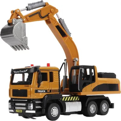 Produktbild von 1/50 Engineering Bagger Modell Legierung Zurückziehen Baufahrzeug Spielzeug für Kinder Jungen Mädchen Geschenk