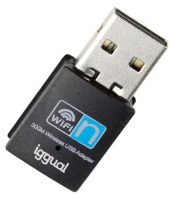 Obrázek produktu pro iggual IGG320488, Bezdrátový, USB, WLAN, Wi-Fi 4 (802.11n), 300 Mbit/s