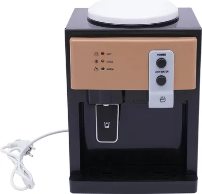 Produktbild von Elektrischer Wasserspender - Tischmodell - Heiß- und Kaltwasser - Edelstahl-Innentank - 220 V 50 Hz - 550 W Heizen, 75 W Kühlen - 36×24×27 cm - Schwarz