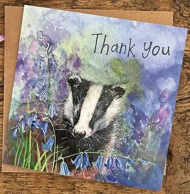 Image de Carte AC835 Remerciements Borsuk Merci - Alex Clark
