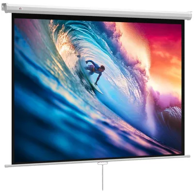 Immagine prodotto di Schermo di proiezione da 84 pollici, risoluzione 4K HD | Colore: Bianco