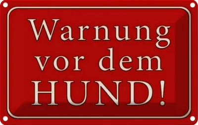 Produktbild von vianmo Blechschild 20x30 cm Warnung vor dem Hund Tier Haustier