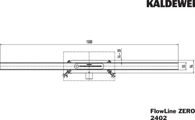 Productafbeelding van Kaldewei FLOWLINE ZERO douchegoot, 150 cm