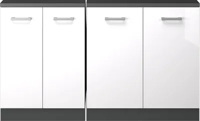 Produktbild von Dachschrägenschrank-Set Vicco Rion Weiß Hochglanz 2er Set, Model 55998