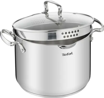 Produktbild von Tefal DUETTO+ G71979, Rund, Edelstahl, Edelstahl, Edelstahl, Keramik, Gas, Halogen, Induktion, Versiegelte Platte, 250 °C