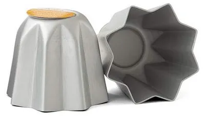 Produktbild von Decora 0062683 Backform für Mini-Pandoro aus eloxiertem Aluminium, Silber, 70 g,