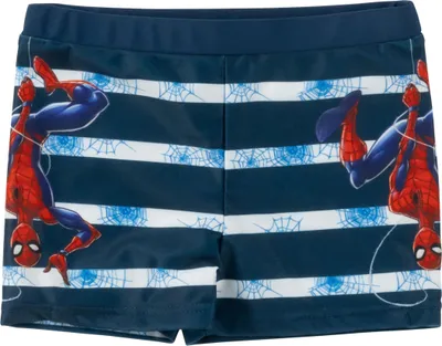 Produktbild von Marvel Spiderman Badehose für Jungen - Kinder Schwimmhose Badekleidung Hose Blau 92