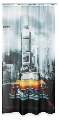Produktbild von Vorhang bedruckt halbtransparent New York 140x245 cm Gardine Voile Dekoschal