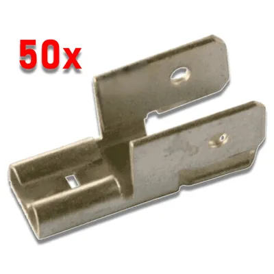 Produktbild von Flachsteckverteiler | 3-fach | 6,3mm Flachstecker | 50 Stück