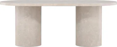 Produktbild von Esstisch Narvik Oval 200*100cm - Beige Marmoroptik