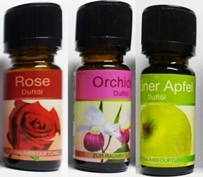 Produktbild von GKA 3 Stück G50 ätherische Duftöle Ganzjahr Duft Apfel, Orchidee, Rose Düfte Raumduft Duftöl ätherische Öle für Duftlampe Duffusor Luftbefeuchter