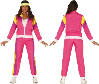 Produktbild von Kostüm Outfit Sportler Trainingsanzug DISCO 80er Größe M