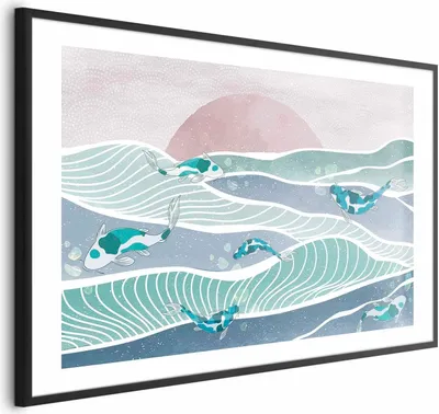 Produktbild von Posterpapier Poster - Fish on the Waves 90x60 cm Tiere c-C-10114-ao-a