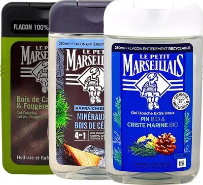 Obrázok produktu pre Le Petit Marseillais sprchový gél sada 3 "Men" - tri rôzne mužské vône