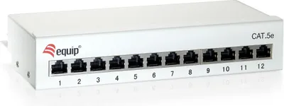 Produktbild von Equip 12-Port Cat.6 geschirmtes Desktop Patch Panel, Hellgrau