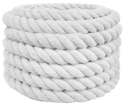 Immagine prodotto di vidaXL Corda bianca, 3,6 x 3,6 x 1000 cm, in cotone