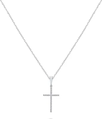 Produktbild von Zeitlose silberne Kreuz-Halskette NCL50W