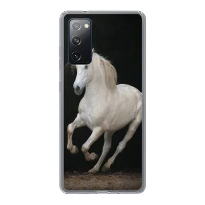 Produktbild von MuchoWow® Handyhülle Schutzhülle Hülle für Samsung Galaxy S20 FE Pferde - Schwarz - Porträt Silikon Softcase Handy Hülle - Abdeckung