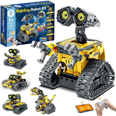 Imagen del producto de Juguete de construcción robótico programable STEM para niños a partir de 8 años, color amarillo