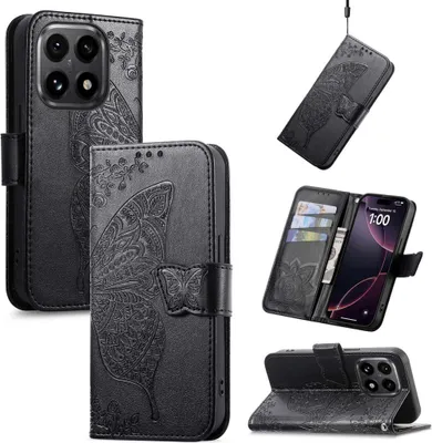 Obrázek produktu pro Umělá kůže pouzdro pro Xiaomi 15T s přihrádkou na karty a funkcí stojánku Design Černá