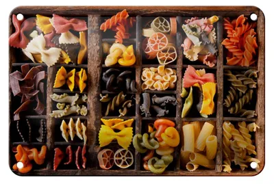 Produktbild von Blechschild Essen 18x12cm Nudeln Nudelarten Pasta