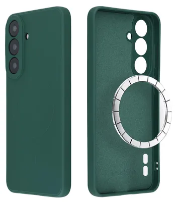 Imagen del producto de Funda trasera para Samsung Galaxy S26 FE con tecnología MagSafe de la marca imoshion, color verde oscuro