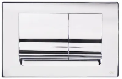 Produktbild von Spülknopf Ria - Chrom Glänzend - 245 X 160 X 17 Mm - Doppelspülung - Unterputz Spülkasten