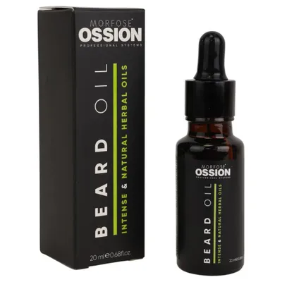 Produktbild von Morfose Ossion Intensives Natürliches Bartöl mit Kräuterextrakten 20 ml – Pflegendes Bartöl für Herren