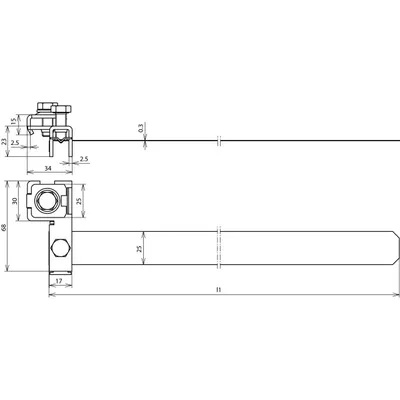 Produktbild von Dehn + Soehne Antennen-Bandrohrschelle D 27-165mm NIRO 540 100 (540100)