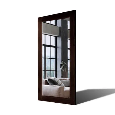 Obrázek produktu pro 70x180 Vertikální velké zrcadlo v dubovém rámu na zeď PLDR224 Oak Wenge Hladký povrch