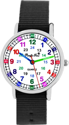 Produktbild von Armbanduhr Jungen Kinder Kinderuhr wasserdicht Einschulung Geschenk schwarz