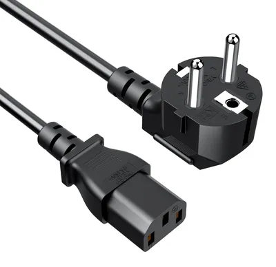 Imagen del producto de Cable de alimentación de 1,5 metros para dispositivos electrónicos, compatible con monitores de ordenador y televisores, con conector IEC C13